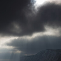 Buy canvas prints of Storm clouds over Tennyson Down, Isle of Wight, UK by Geraint Tellem ARPS