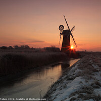 Buy canvas prints of St Benet's Mill at dawn, Norfolk Broads, UK by Geraint Tellem ARPS