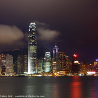 Buy canvas prints of Hong Kong Island, Victoria Harbour waterfront including Two International Finance Centre by Geraint Tellem ARPS