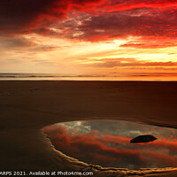 Buy canvas prints of Summer sunset, Rest Bay, Porthcawl, Wales, UK by Geraint Tellem ARPS