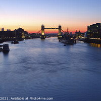 Buy canvas prints of Tower Bridge and River Thames at dawn, London, UK by Geraint Tellem ARPS