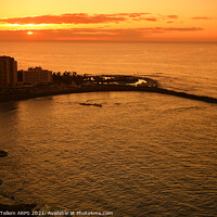 Buy canvas prints of Sunset over Puerto de la Cruz, Tenerife, Canary Islands by Geraint Tellem ARPS