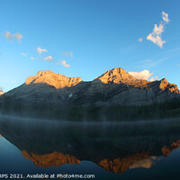 Buy canvas prints of Wedge Pond at sunrise, Kananaskis Country, Alberta, Canada by Geraint Tellem ARPS