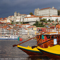 Buy canvas prints of Barcos Rabelos (Port Barges), Porto, Portugal by Geraint Tellem ARPS