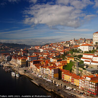 Buy canvas prints of Douro River and Central Porto from Ponte D. Luis, Portugal by Geraint Tellem ARPS