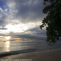 Buy canvas prints of West coast sunset, Barbados by Geraint Tellem ARPS