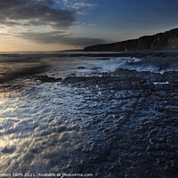 Buy canvas prints of Sunset at Nash Point, Glamorgan Heritage Coast, South Wales by Geraint Tellem ARPS
