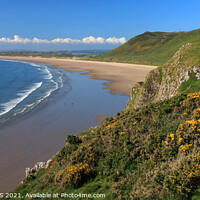 Buy canvas prints of Rhossili Beach, Gower, South Wales by Geraint Tellem ARPS