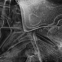 Buy canvas prints of Ice patterns, Rannoch Moor, Scotland, UK by Geraint Tellem ARPS