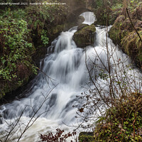 Buy canvas prints of Waterfall at Rouken Glen Park by Kamal Purewall