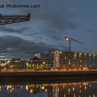 Buy canvas prints of River Clyde at Night by Kamal Purewall