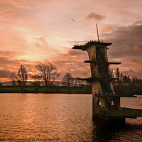 Buy canvas prints of Coate Sunrise Diving Board by Reidy's Photos