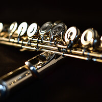 Buy canvas prints of Abstract Silver Flute by Reidy's Photos
