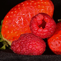 Buy canvas prints of Raspberries and Strawberries by Reidy's Photos