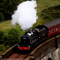 Buy canvas prints of The Jacobite steam train by ANN RENFREW