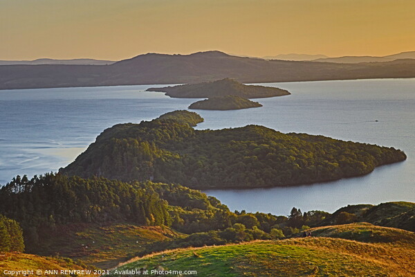 Sunset from Conic Hill. Picture Board by ANN RENFREW