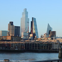 Buy canvas prints of City of London at Sunset by ANN RENFREW