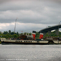 Buy canvas prints of MV Waverley passing Erskine Bridge by ANN RENFREW