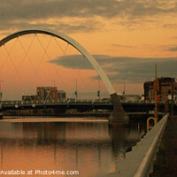 Buy canvas prints of Clyde Arc at sunset. by ANN RENFREW
