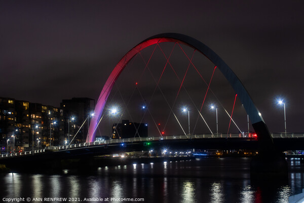 The Glasgow Squinty Bridge Picture Board by ANN RENFREW