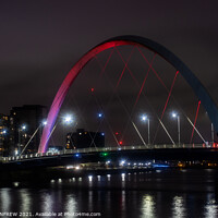 Buy canvas prints of The Glasgow Squinty Bridge by ANN RENFREW