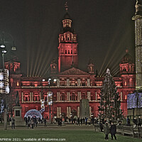 Buy canvas prints of Christmas Cheer at George Square Glasgow by ANN RENFREW
