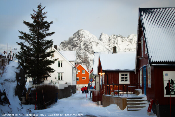 Henningsvaer....A Norwegian fishing village Picture Board by ANN RENFREW