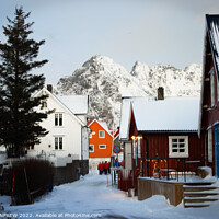 Buy canvas prints of Henningsvaer....A Norwegian fishing village by ANN RENFREW