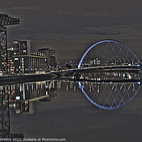 Buy canvas prints of Glasgow Squinty Bridge by ANN RENFREW
