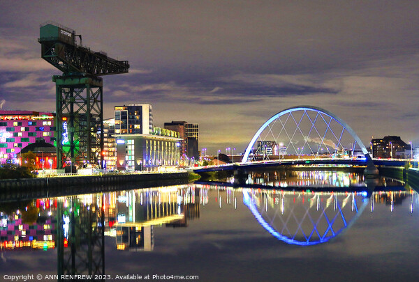 Reflections on the river Clyde Picture Board by ANN RENFREW