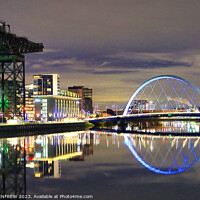 Buy canvas prints of Reflections on the river Clyde by ANN RENFREW