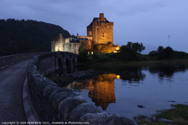 Eilean Donan Castle at night. Picture Board by ANN RENFREW