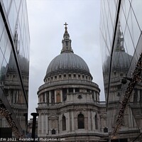 Buy canvas prints of Reflections of St Paul's Cathedral London by ANN RENFREW