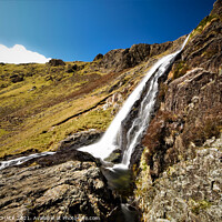 Buy canvas prints of Levers water waterfall above Coniston village 493  by PHILIP CHALK