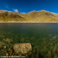 Buy canvas prints of Levers water panorama in the  lake district with snow on the tops 500 by PHILIP CHALK
