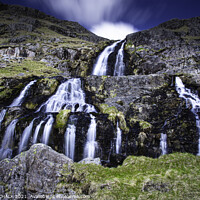 Buy canvas prints of Levers water waterfall above Coniston village 526 by PHILIP CHALK