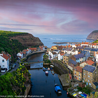 Buy canvas prints of Staithes sunset 535  by PHILIP CHALK