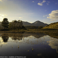 Buy canvas prints of Kelly hall tarn at sunset in the lake district Cumbria 543 by PHILIP CHALK