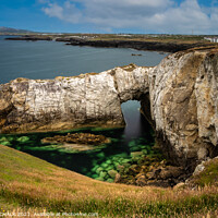 Buy canvas prints of White arch (Bwa Gwyn) Rhoscolyn Anglesey Wales. 556 by PHILIP CHALK