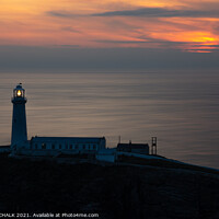 Buy canvas prints of South stack lighthouse on the island of Anglesey 557 by PHILIP CHALK