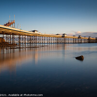 Buy canvas prints of Llandudno pier with the sunrise on it 617  by PHILIP CHALK