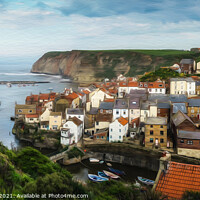 Buy canvas prints of Staithes on the Yorkshire coast. 634 by PHILIP CHALK
