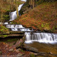 Buy canvas prints of  Majestic Autumn waterfall in the Yorkshire dales. by PHILIP CHALK