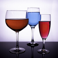 Buy canvas prints of Coloured wine glasses 673  by PHILIP CHALK