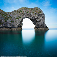 Buy canvas prints of  Blue Turquoise Durdle door 743 by PHILIP CHALK