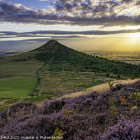 Buy canvas prints of Majestic Sunset Over Roseberry Topping by PHILIP CHALK
