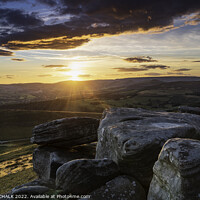 Buy canvas prints of Sunset in the Peak district 770 by PHILIP CHALK