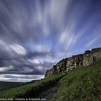 Buy canvas prints of Stanage edge and wild clouds 820  by PHILIP CHALK