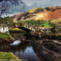 Buy canvas prints of Slaters bridge in the lake district 875 by PHILIP CHALK