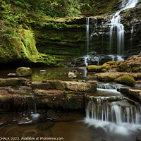 Buy canvas prints of Secluded waterfalls in the Yorkshire dales 891 by PHILIP CHALK